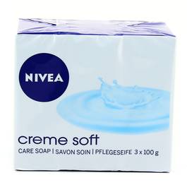 Achat Nivea Savon Crème Soft à L’huile D’amande Nourrissante., 3x100g