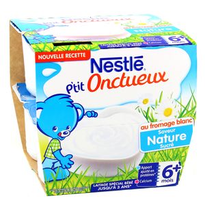 Achat Nestle P Tit Onctueux Fromage Blanc Nature Des 6 Mois 8x100g