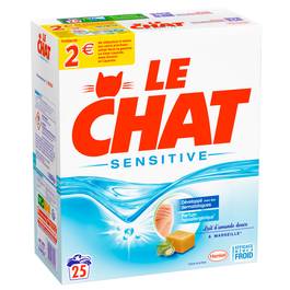 Achat Vente Le Chat Lessive En Poudre Sensitive 25 Lavages 1 63kg