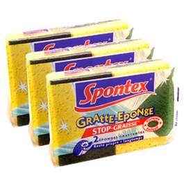 Promotion Spontex Gratte Eponges - Stop Graisse, Lot De 3x2 Pièces