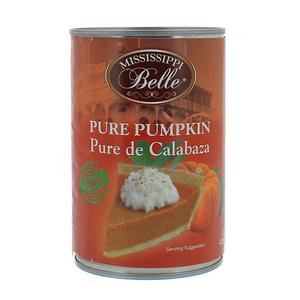 Purée De Citrouille Mississippi Belle - 100% Naturelle - Pour Tartes, Soupes Et Desserts - Conserve Pratique
