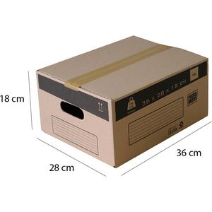 10 Boîtes De Déménagement 50x35x35 Cm - Carton Double Onde Robuste - Avec Pictogrammes Et Poignées - 9