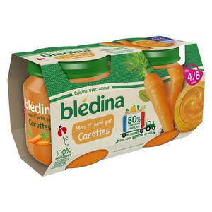 Bledina Petits pots bébé dès 4/6 mois, carottes 