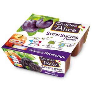 Achat Charles Et Alice Compote Pomme Pruneau Sans Sucre Ajoute 4x100g Achat Charles Et Alice Compote Pomme Pruneau Sans Sucre Ajoute 4x100g