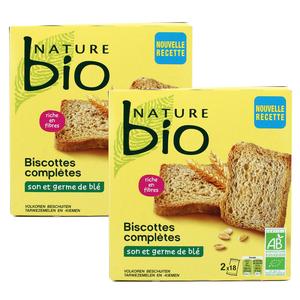 Biscottes bio farine complète pour un petit-déjeuner rassasiant