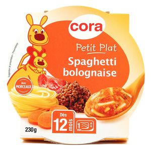 Petit Repas Spaghetti A La Bolognaise Des 12 Mois Cora 230g Shoptimise