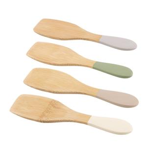 Livraison à domicile Point virgule Set de 4 spatules en bambou, 13 cm