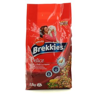 Brekkies Excel Delices Au Poulet A La Dinde Et Aux Legumes 1 5kg