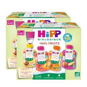 Gourdes Blédina Purées Fruits - 32x90g | Pomme, Poire, Banane... | Dès 6 Mois | Sans Conservateurs