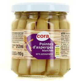 Pointes d'asperges blanches Pointes d'asperges blanches,CORA,110g