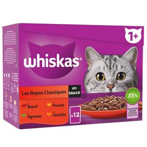 Whiskas Sachets Fraîcheur Les Repas Classiques En Sauce Pour Chat