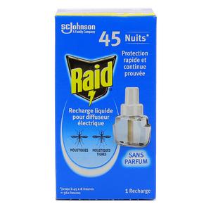 Diffuseur Électrique Liquide Anti-Moustiques Sans Parfum RAID