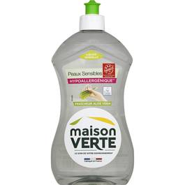 Liquide vaisselle peaux sensibles fraicheur Aloe Vera Liquide vaisselle peaux sensibles fraicheur Aloe Vera,MAISON VERTE,500ml