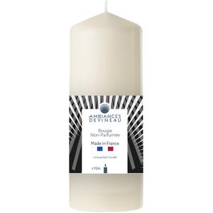 Bougie Pilier SPAAS Cylindre - Ø50/80 Mm, Environ 18h De Combustion, Non Parfumée, Ivoire