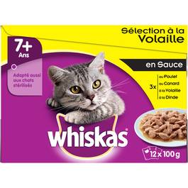 Whiskas Sachets Fraicheur En Sauce A La Volaille Pour Chat Sterilise