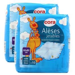 Acheter Promotion Cora Aleses Jetables 60 X 60cm Lot De 2x10 Pieces