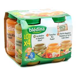 Livraison A Domicile Bledina Assortiment De Recettes Des 6 Mois 4x0g