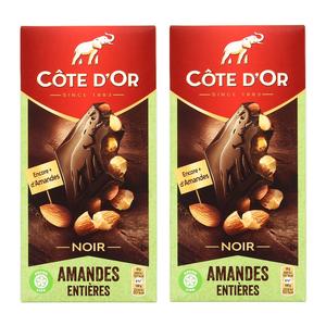 Chocolat noir aux amandes entières, Côte d'Or LOT DE 4 (4 x 180 g