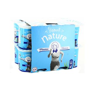 Mamie Nova Yaourt Nature Au Lait Entier Sans Sucre Mamie Nova 12x125g Shoptimise