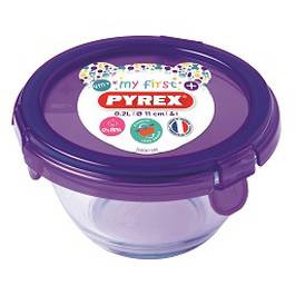 Pyrex Baby Plus Boite Conservation En Verre Speciale Bebe Avec Couvercle Violet