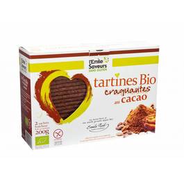Tartines Bio sans gluten Cacao Tartines Bio sans gluten Cacao,HOURA,200g