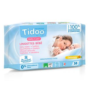 TIDOO Salviette Per Neonati Alla Calendula – Senza Profumo, 58 Pezzi – Biologiche E Delicate - 5