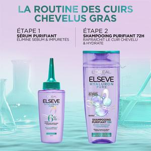 Shampoing L'Oréal Elsève Hyaluron Purifiant 72h - 300ml - Neuf - Soin Hydratant Cheveux