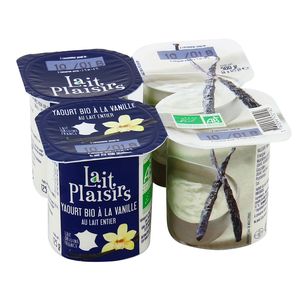 Achat / Vente Lait Plaisirs Yaourt Entier à la Vanille, Bio, 4x125g