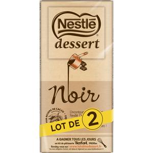 Chocolat noir pâtissier, PRIX MINI (Lot de 2 x 200 g)