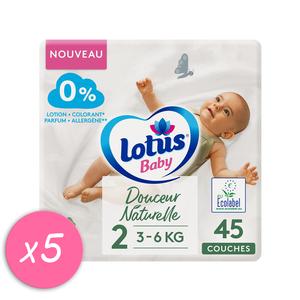 Couches douceur naturelle T2 / 3-6 kg, Lotus baby (x 45)  La Belle Vie :  Courses en Ligne - Livraison à Domicile