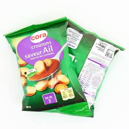 Croûtons saveur ail, 2x Croûtons saveur ail, 2x,CORA,2x