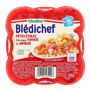 Achat Bledichef Pates Etoiles A La Sauce Tomate Et Jambon Des 15 Mois