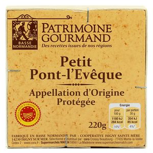 Petit-Pont l'Eveque AOC Petit-Pont l'Eveque AOC ,PATRIMOINE GOURMAND,220g