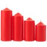 Set de 4 bougies de l'Avent rouges