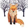 Serviettes papier winter fox