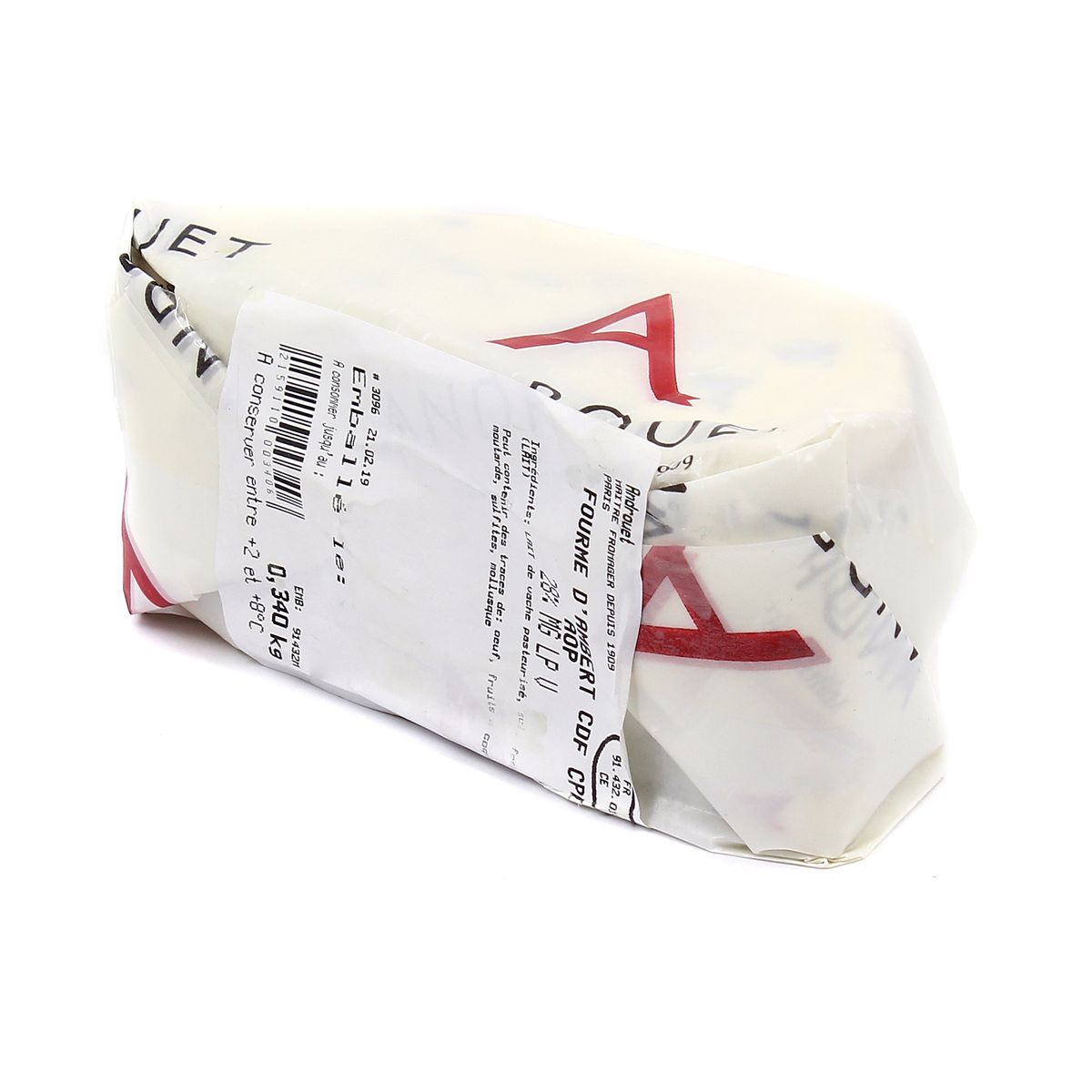 2159110000000 - Androuet, Maître Fromager - Fourme d'Ambert AOP - Lait de vache pasteurisé