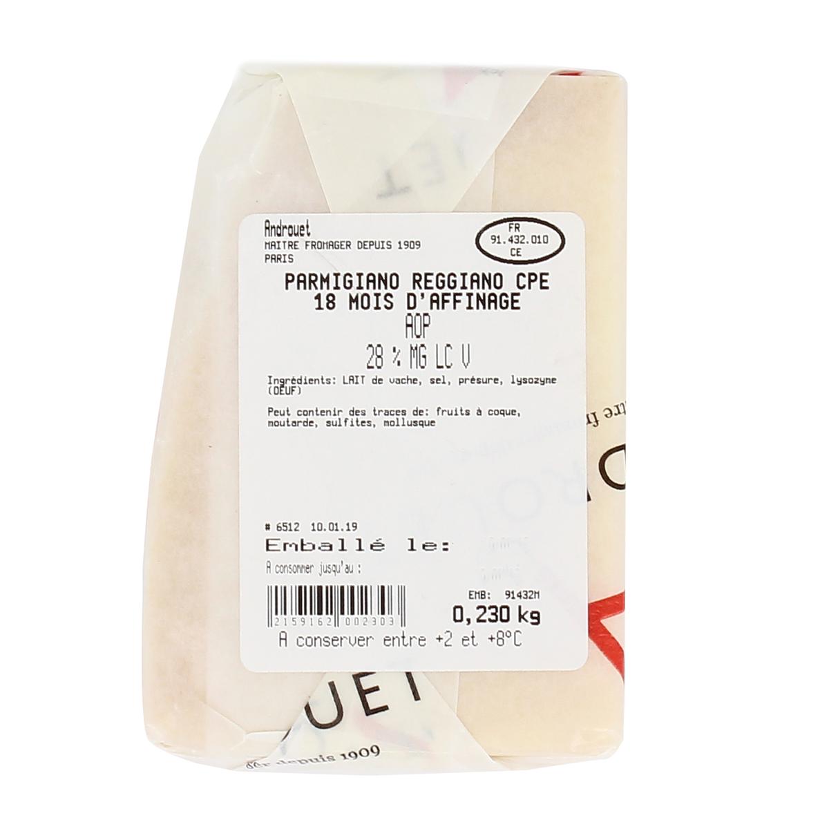 2159162000000 - Androuet, Maître Fromager - Parmigiano Reggiano AOP - Lait de vache cru