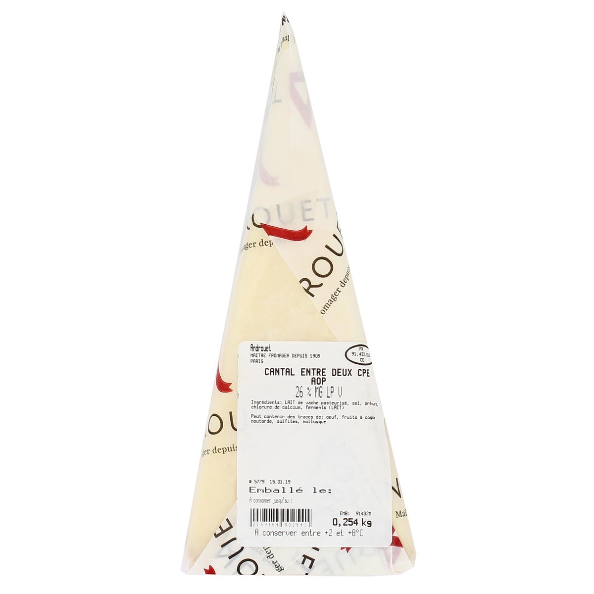 2159184000000 - Androuet, Maître Fromager - Cantal Entre Deux AOP - Lait de vache pasteurisé