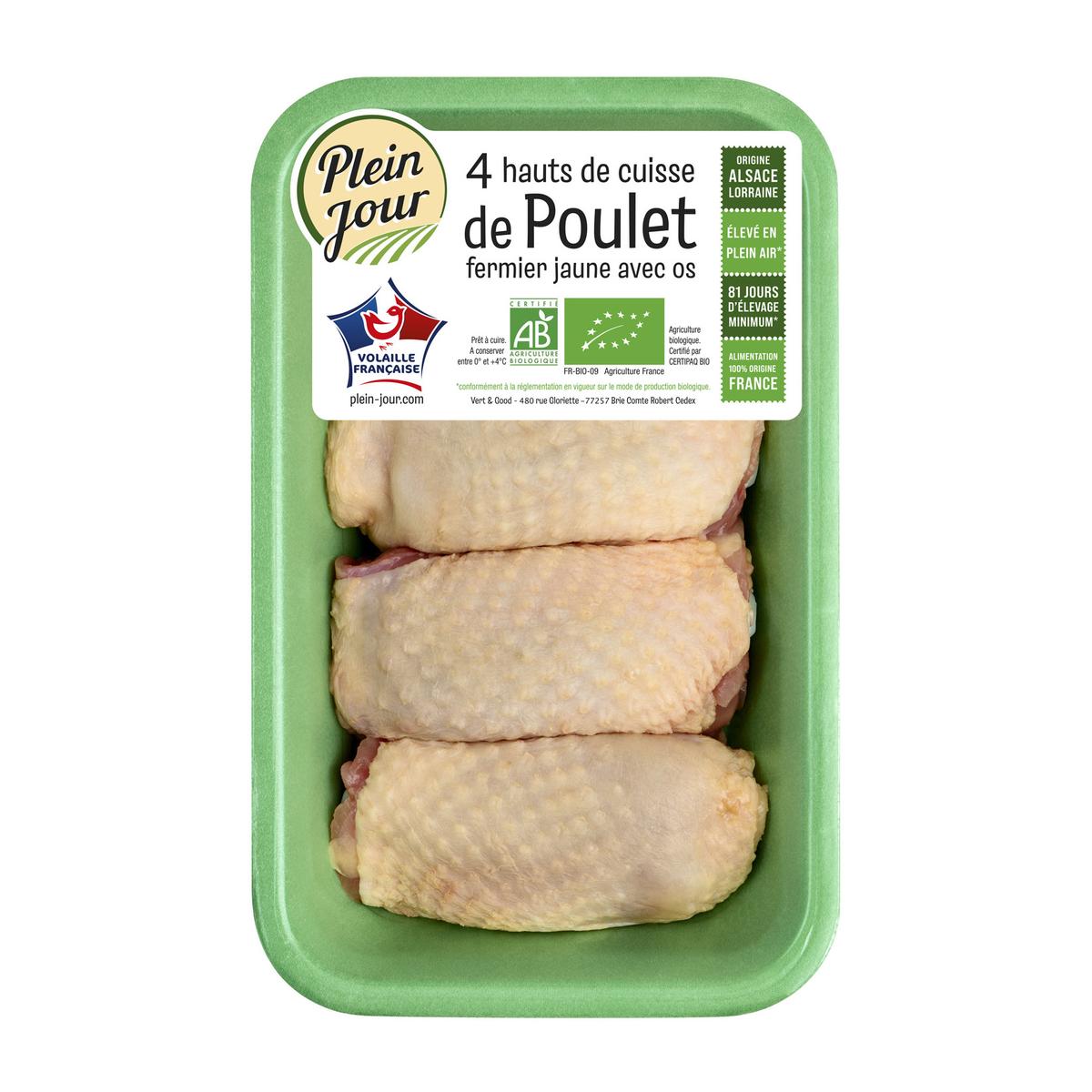 2188071000000 - Plein Jour - Hauts de Cuisse de Poulet Jaune Bio