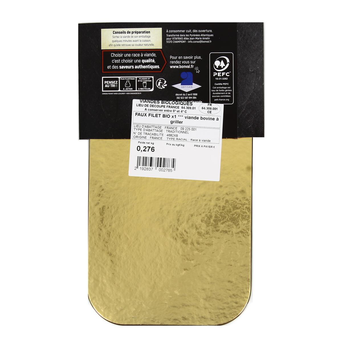 2192837000000 - Bonval - Faux Filet de Boeuf Bio