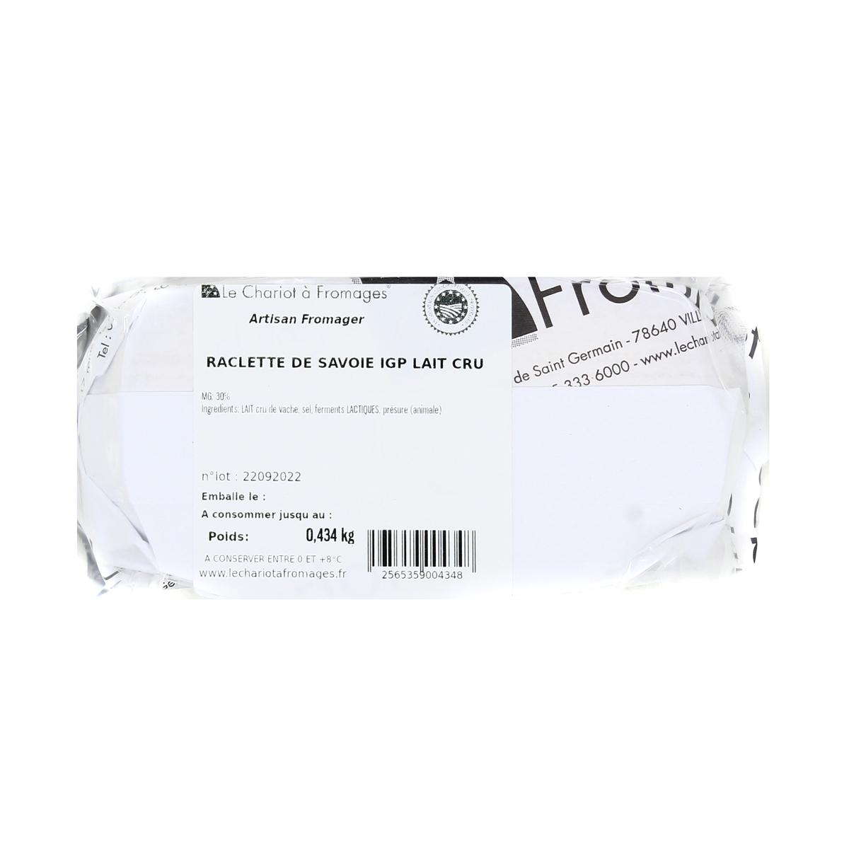 2565359000000 - Le Chariot à fromages, Artisan Fromager - Raclette de Savoie IGP Artisanale tranchée - Lait de vache cru