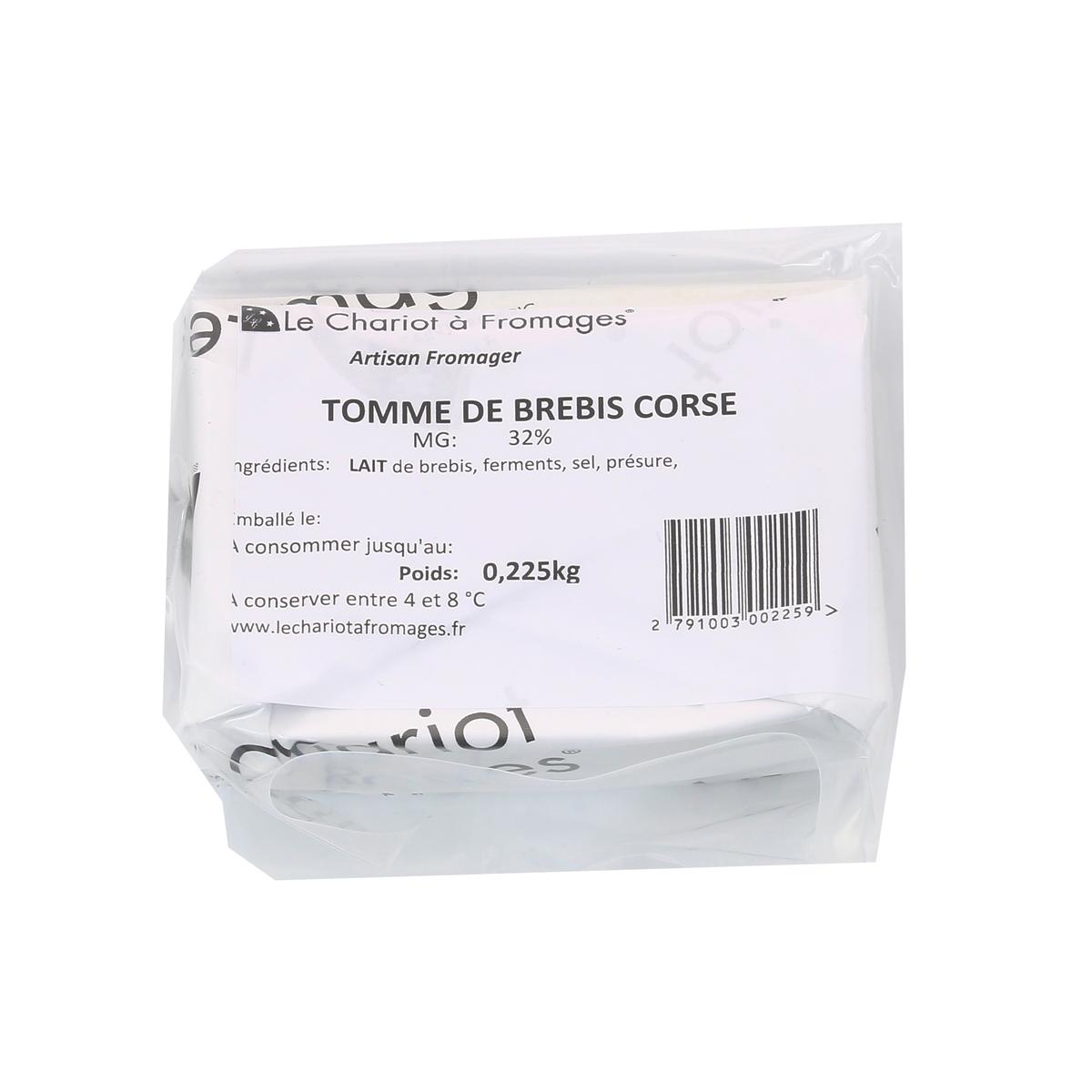 2791003000000 - Le Chariot à fromages, Artisan Fromager - Tomme de Brebis Corse - Lait de brebis pasteurisé