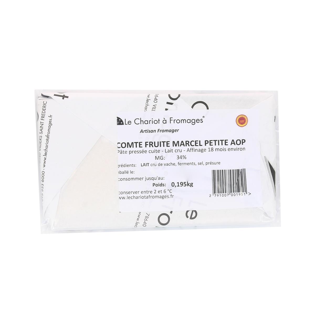 2791007000000 - Le Chariot à fromages, Artisan Fromager - Comté 18 Mois Marcel Petite AOP - Lait de vache cru