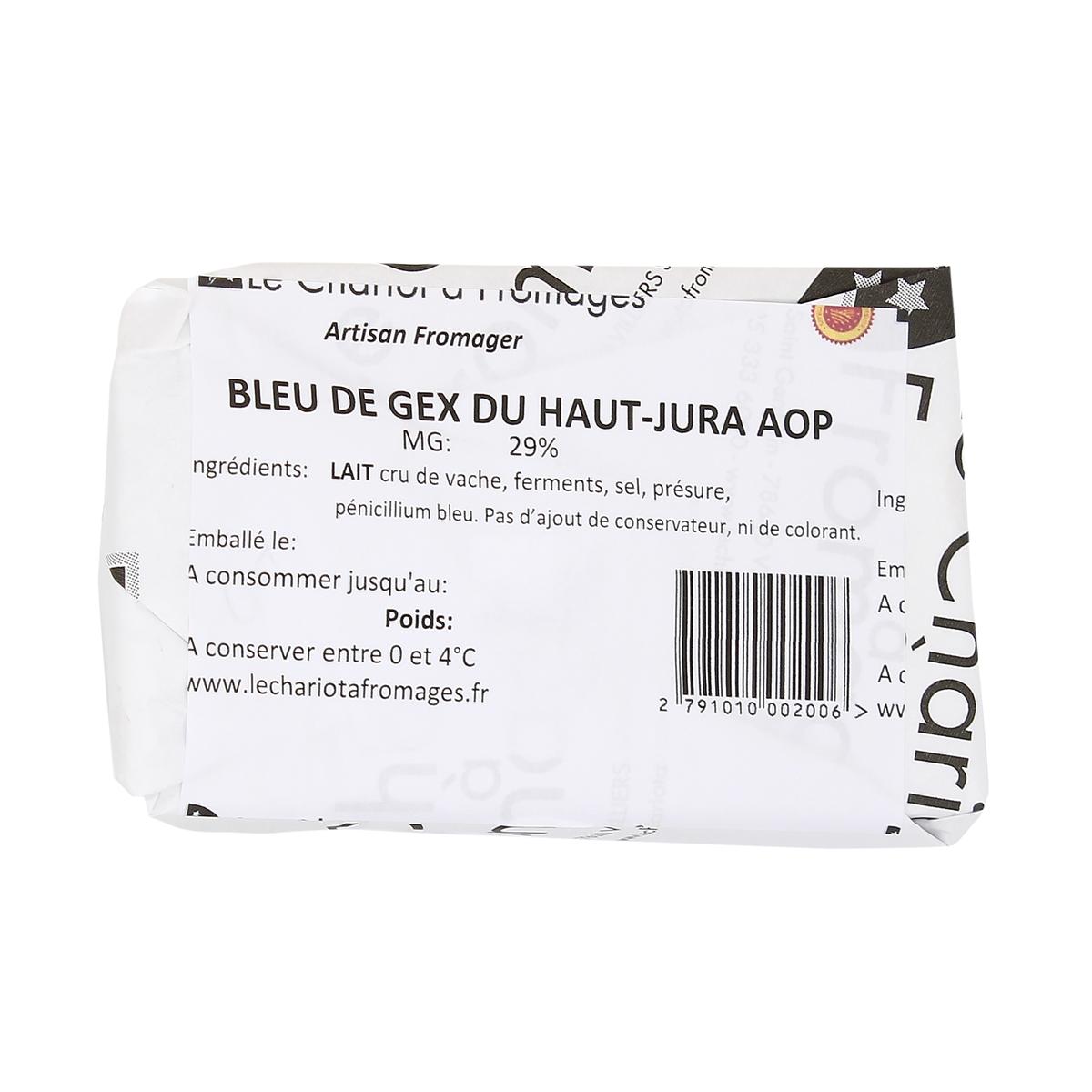 2791010000000 - Le Chariot à fromages, Artisan Fromager - Bleu De Gex Haut-Jura AOP - Lait de vache cru