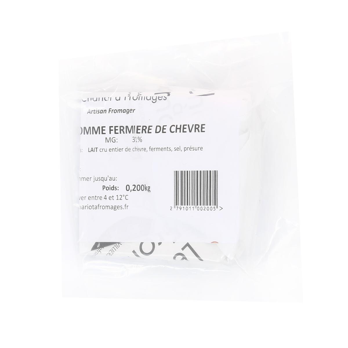 2791011000000 - Le Chariot à fromages, Artisan Fromager - Tomme Fermière de Chèvre - Lait de chèvre cru
