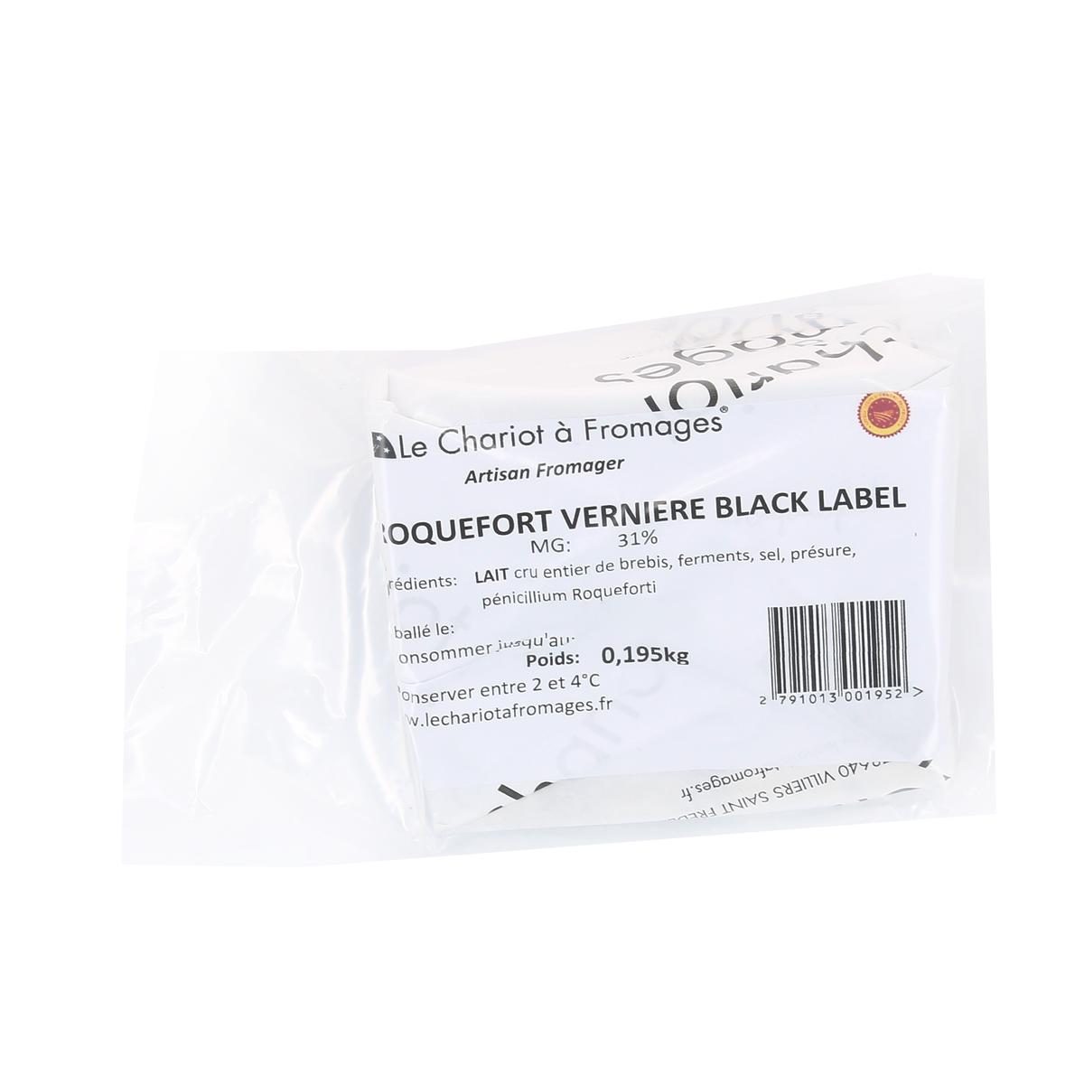 2791013000000 - Le Chariot à fromages, Artisan Fromager - Roquefort Vernière Black AOP - Lait de brebis cru