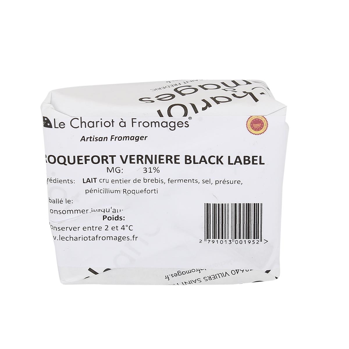 2791013000000 - Le Chariot à fromages, Artisan Fromager - Roquefort Vernière Black AOP - Lait de brebis cru