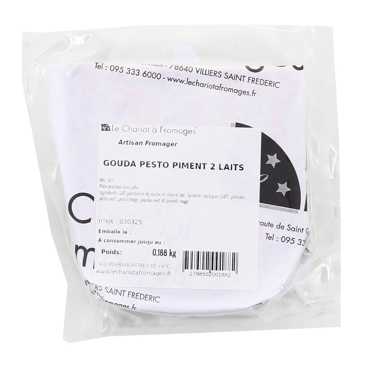 2798502000000 - Le Chariot à fromages, Artisan Fromager - Gouda Pesto Piment au 2 laits