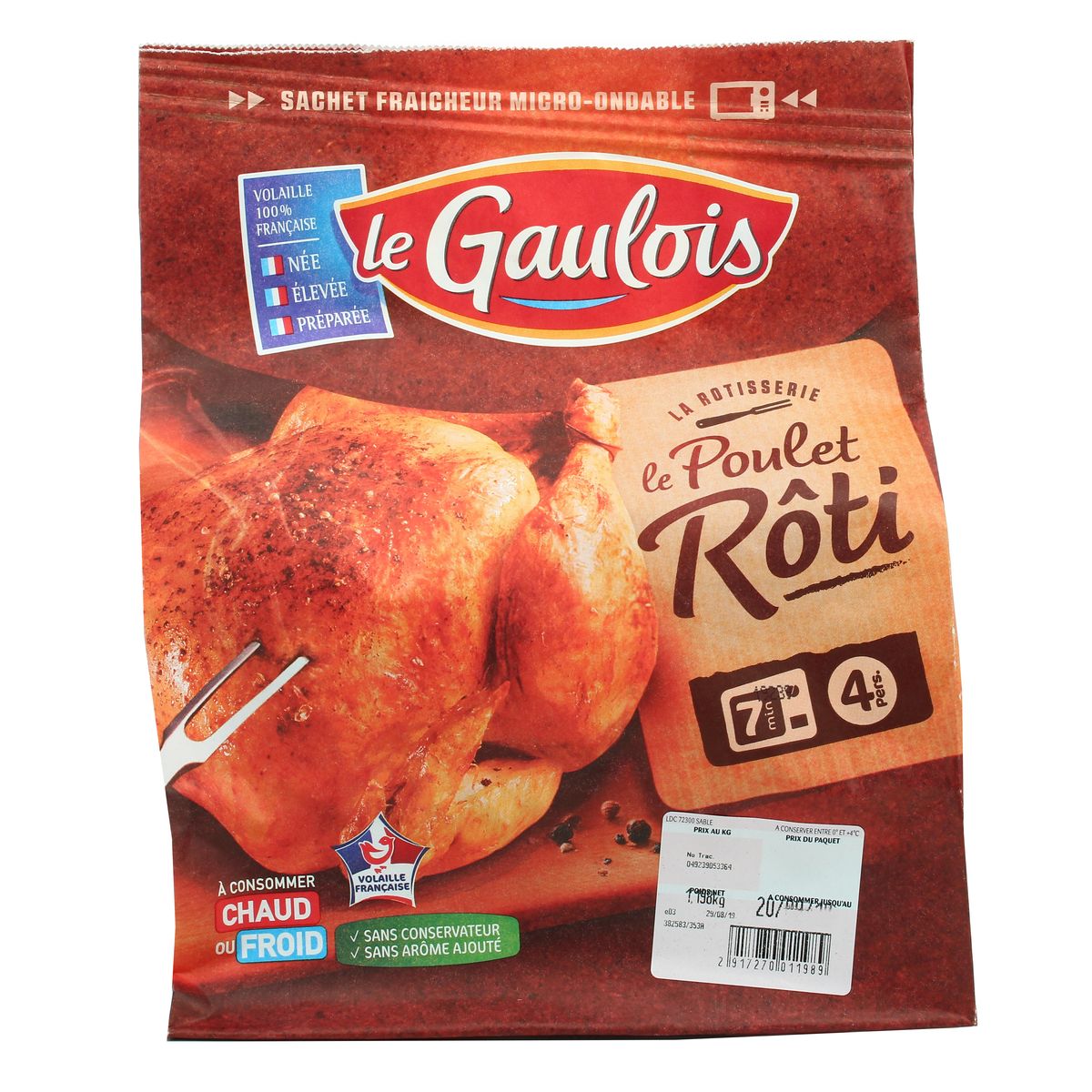 Livraison à domicile Le Gaulois Poulet entier Rôti, Environ 9,9kg Livraison à domicile Le Gaulois Poulet entier Rôti, Environ 9,9kg