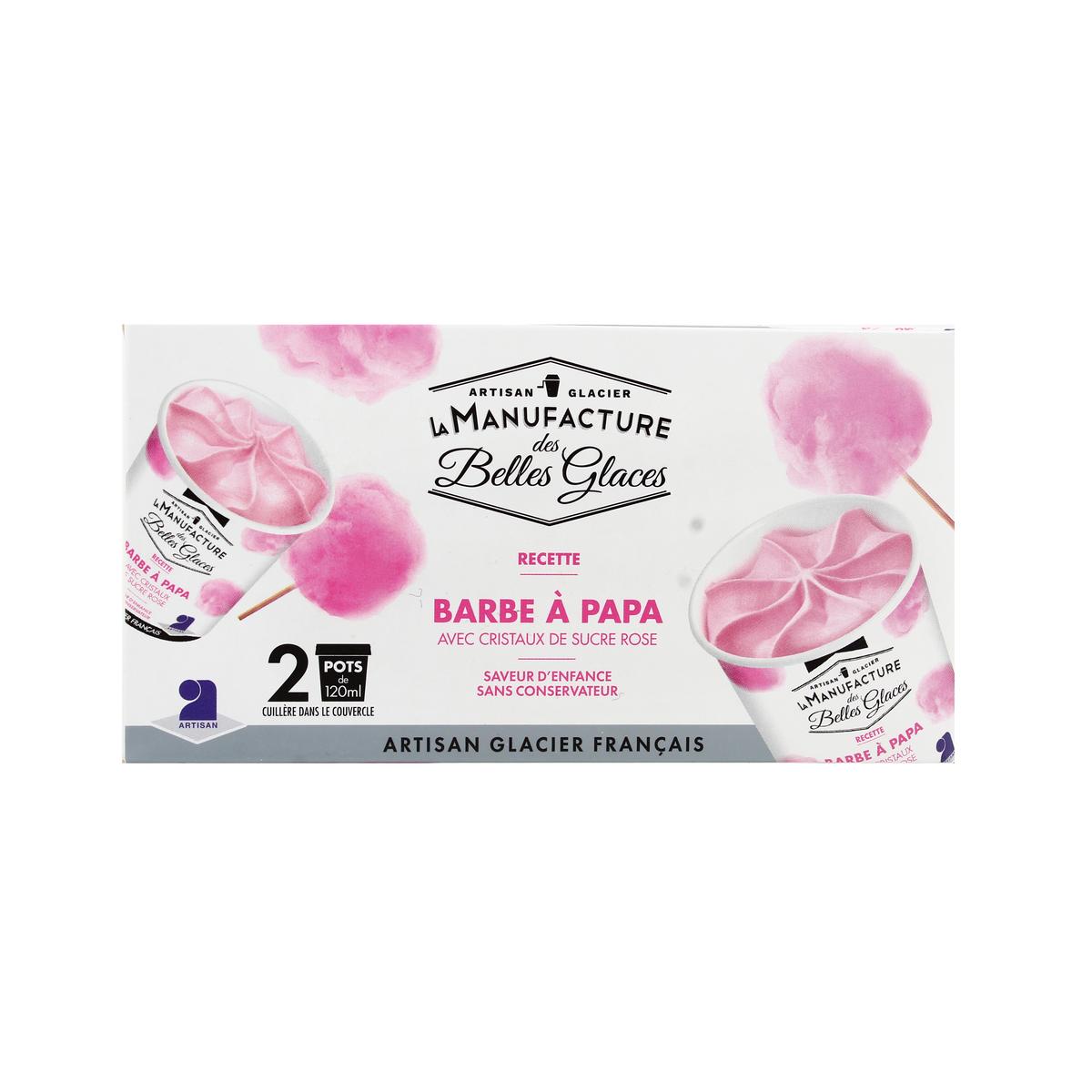 3433872400000 - La Manufacture des Belles Glaces - Glace Barbe à Papa et ses cristaux de sucre